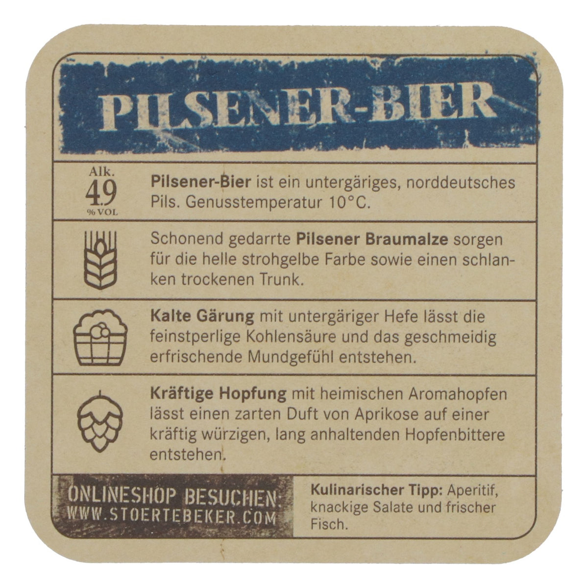 100 sottobicchieri da birra Störtebeker, Pilsener, per bar e feste, nuovi – Vista 4