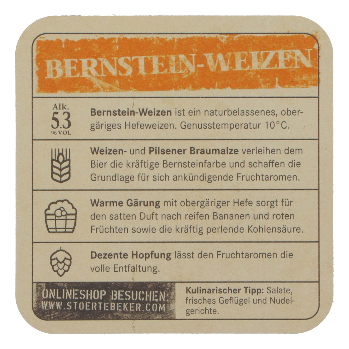 100 sottobicchieri Störtebeker "Bernstein-Weizen" per feste con birra – Vista 4
