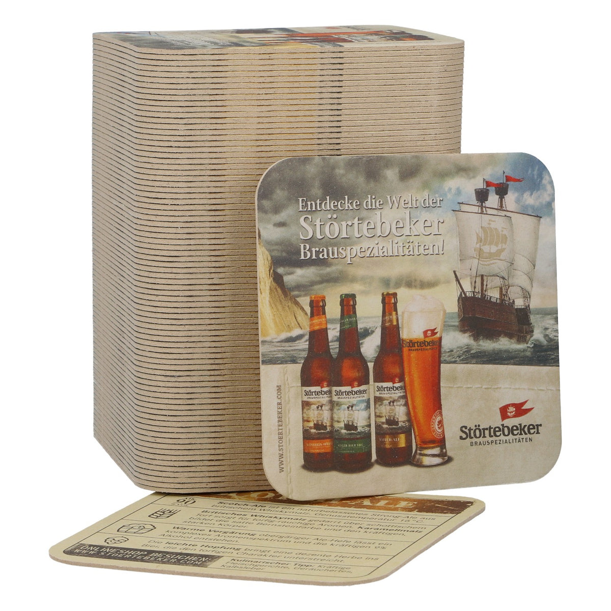 100 sottobicchieri Störtebeker Scotch Ale, nuovi, accessori da bar originali
