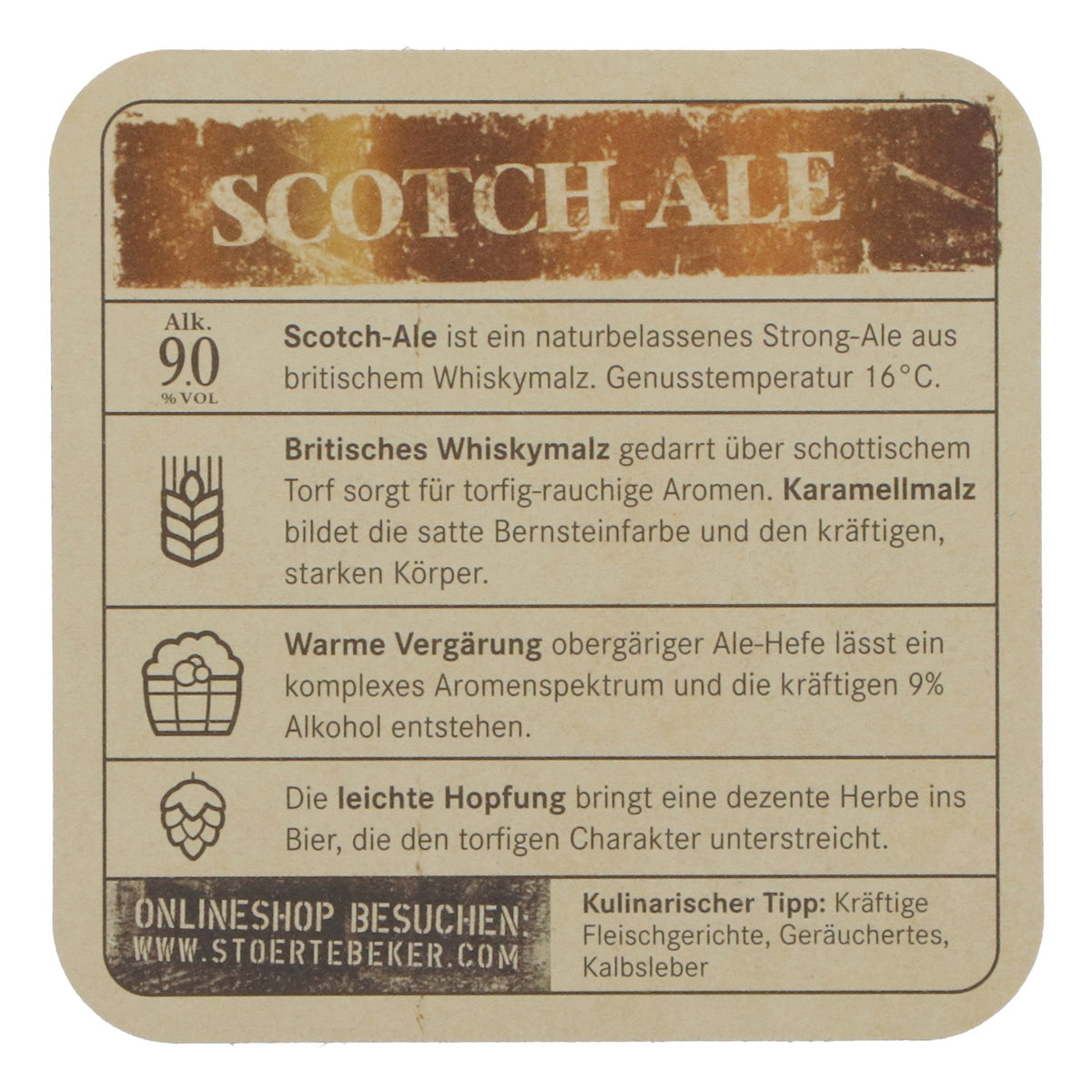 100 sottobicchieri Störtebeker Scotch Ale, nuovi, accessori da bar originali – Vista 4
