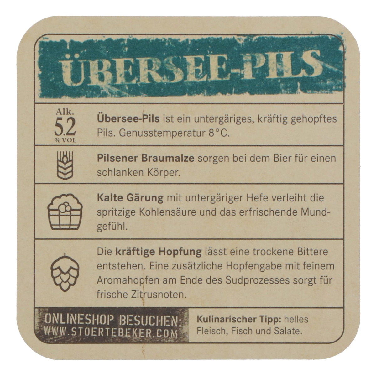 100 sottobicchieri Störtebeker "Übersee-Pils" - Accessori da bar – Vista 4