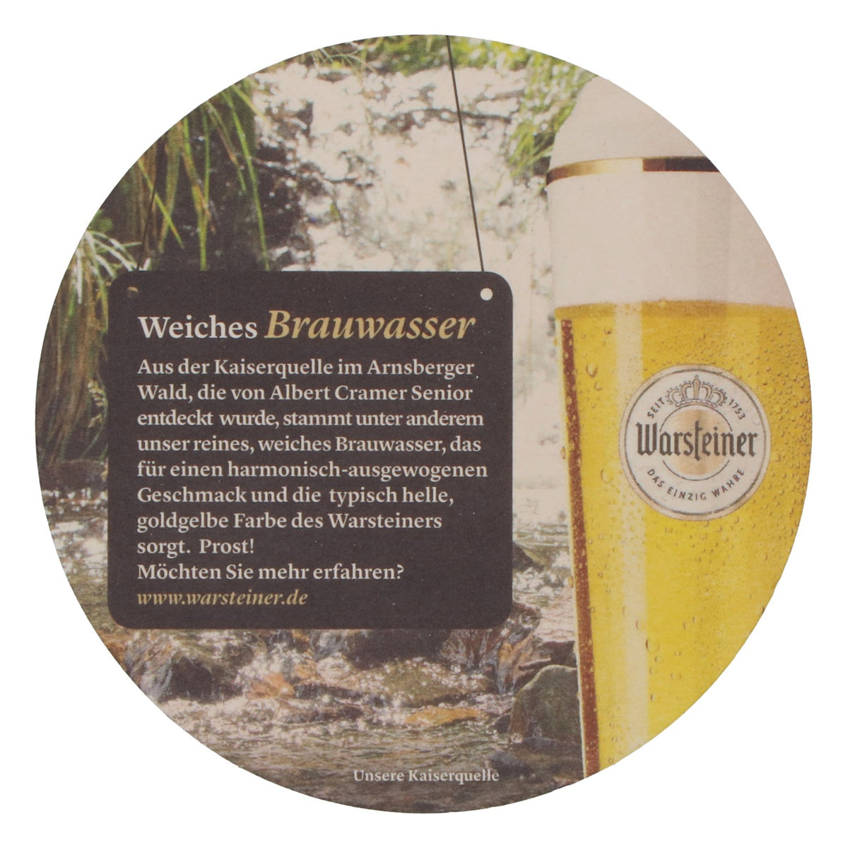 100 sottobicchieri Warsteiner Sottobicchieri Sottobicchieri in vetro Acqua dolce per la birra – Vista 4