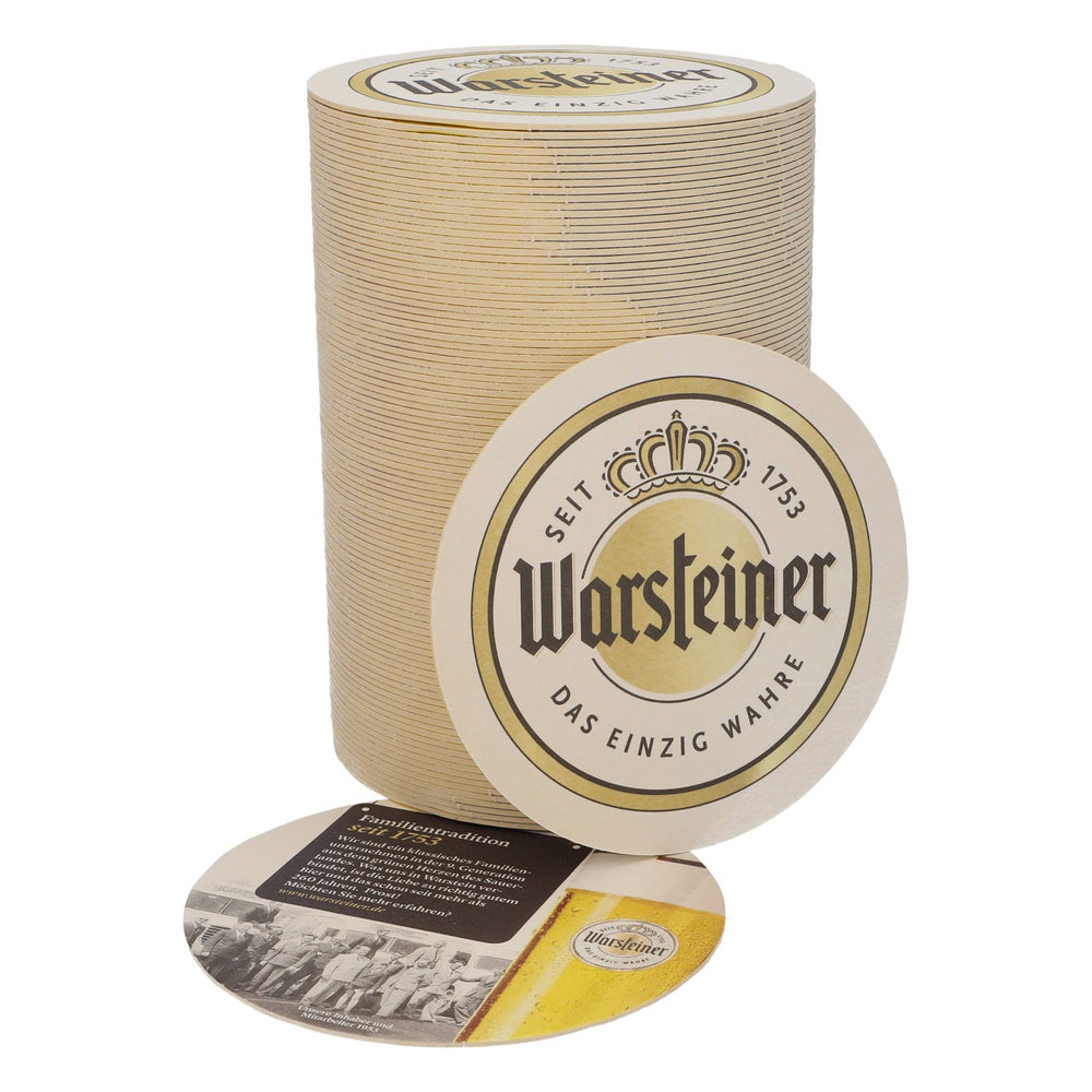 100 sottobicchieri Warsteiner, Ø 10,5 cm, "Tradizione di famiglia dal 1753"
