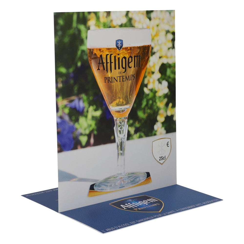 10 espositori da tavolo per birra Affligem, 28,5x17,5 cm