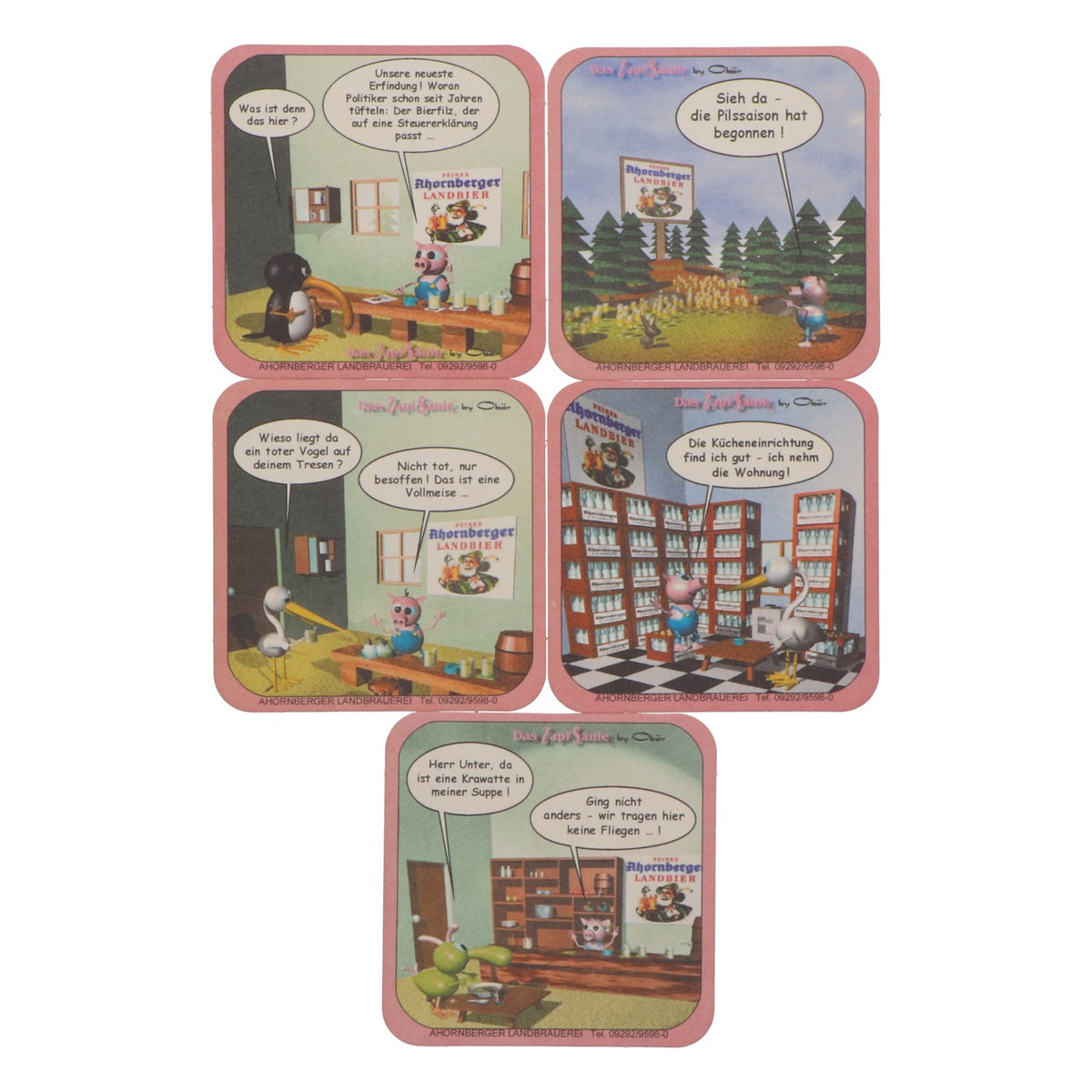 10x  Sottobicchieri Ahornberger con diverse scritte – Vista 3