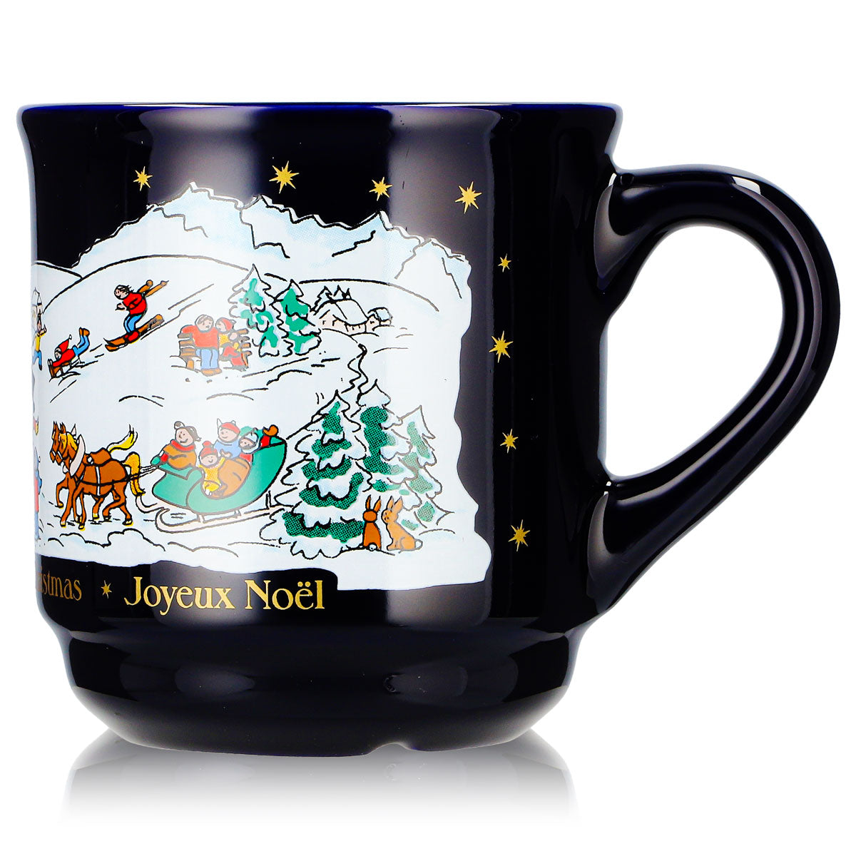 12 tazze da vin brulé Mohaba, modello 8000, "Buon Natale", tema invernale, blu cobalto, 0,2 l, graduate – Vista 6