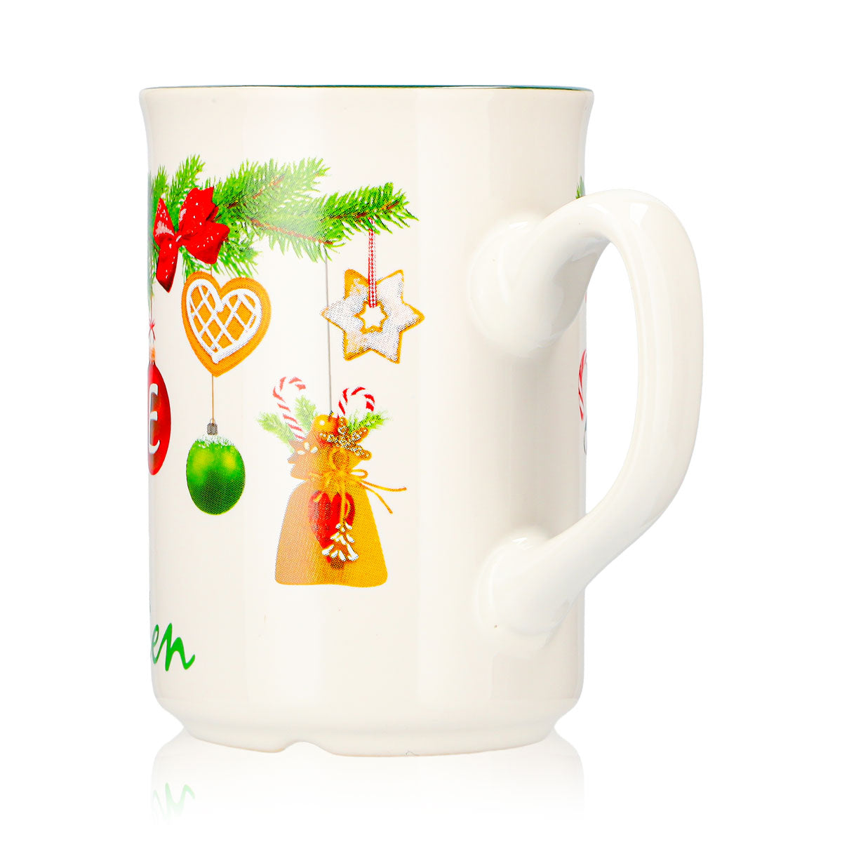 4 tazze da vin brulé Mohaba, modello 9000, con ghirlanda natalizia e scritta “Buon Natale Chamonix”, 0,2 l, graduate – Vista 5