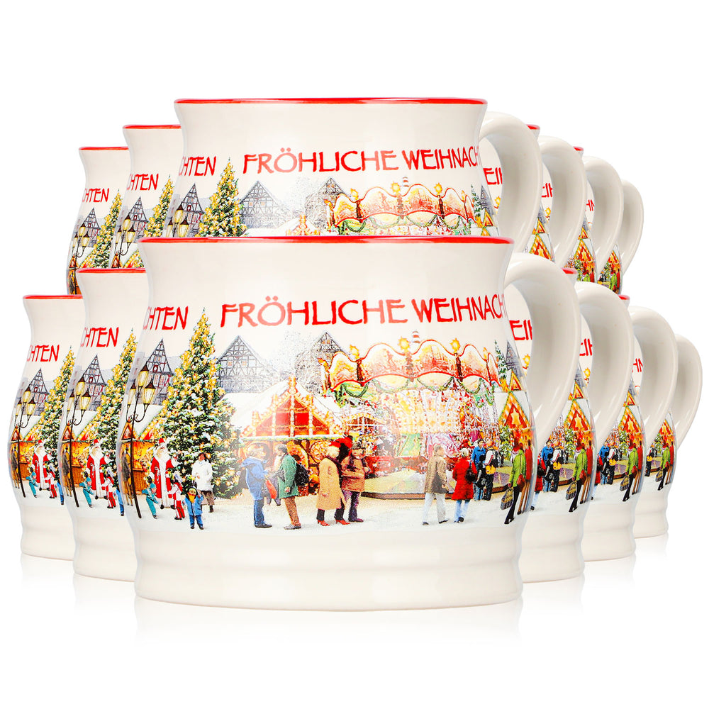 12 tazze per vin brulé Mohaba "Punschtöpfchen" - Buon Natale Chamonix 0,2 l, graduate