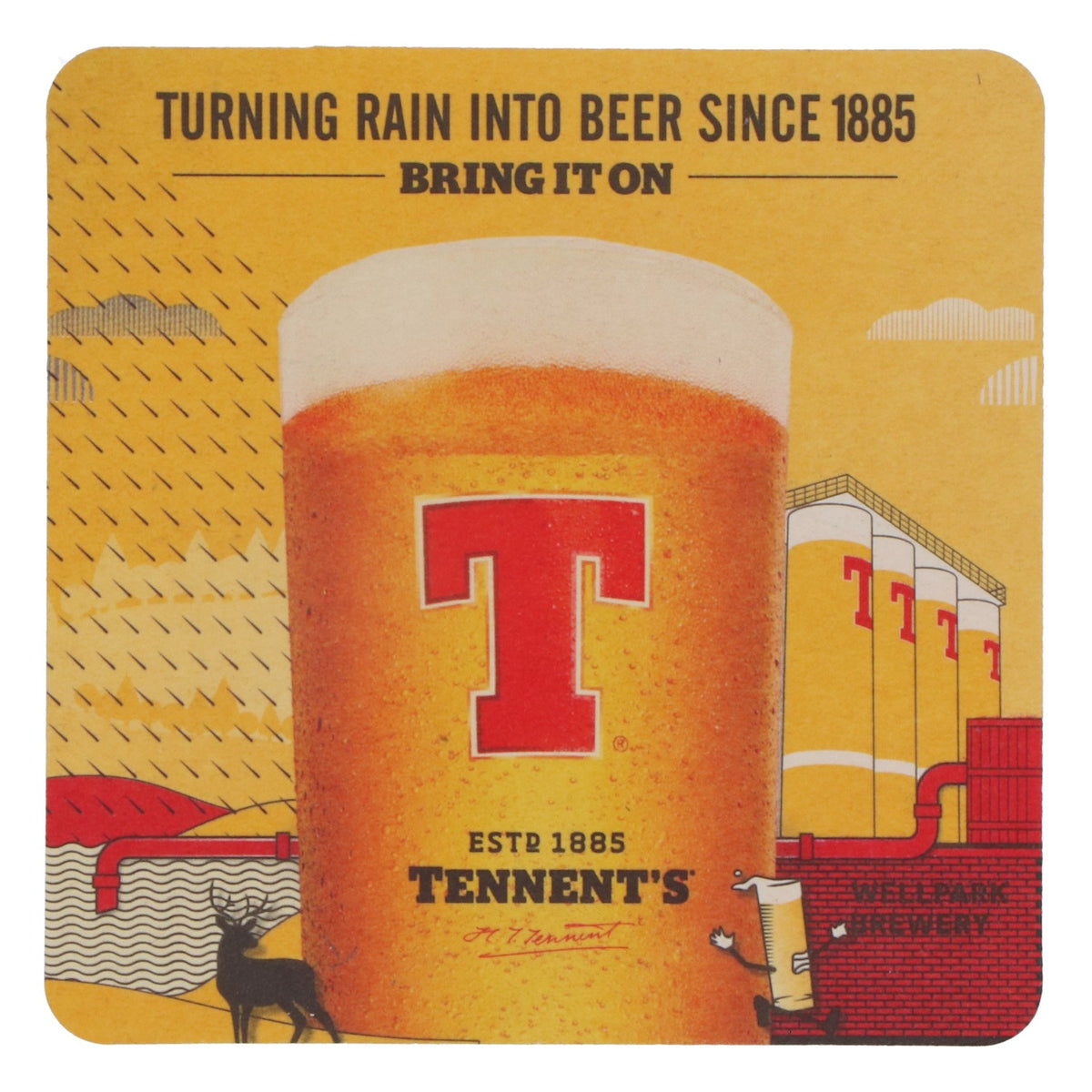 120x Tennent's Birra Sottobicchieri Sottobicchieri in vetro Coperchio 9,5x9,5 cm – Vista 4