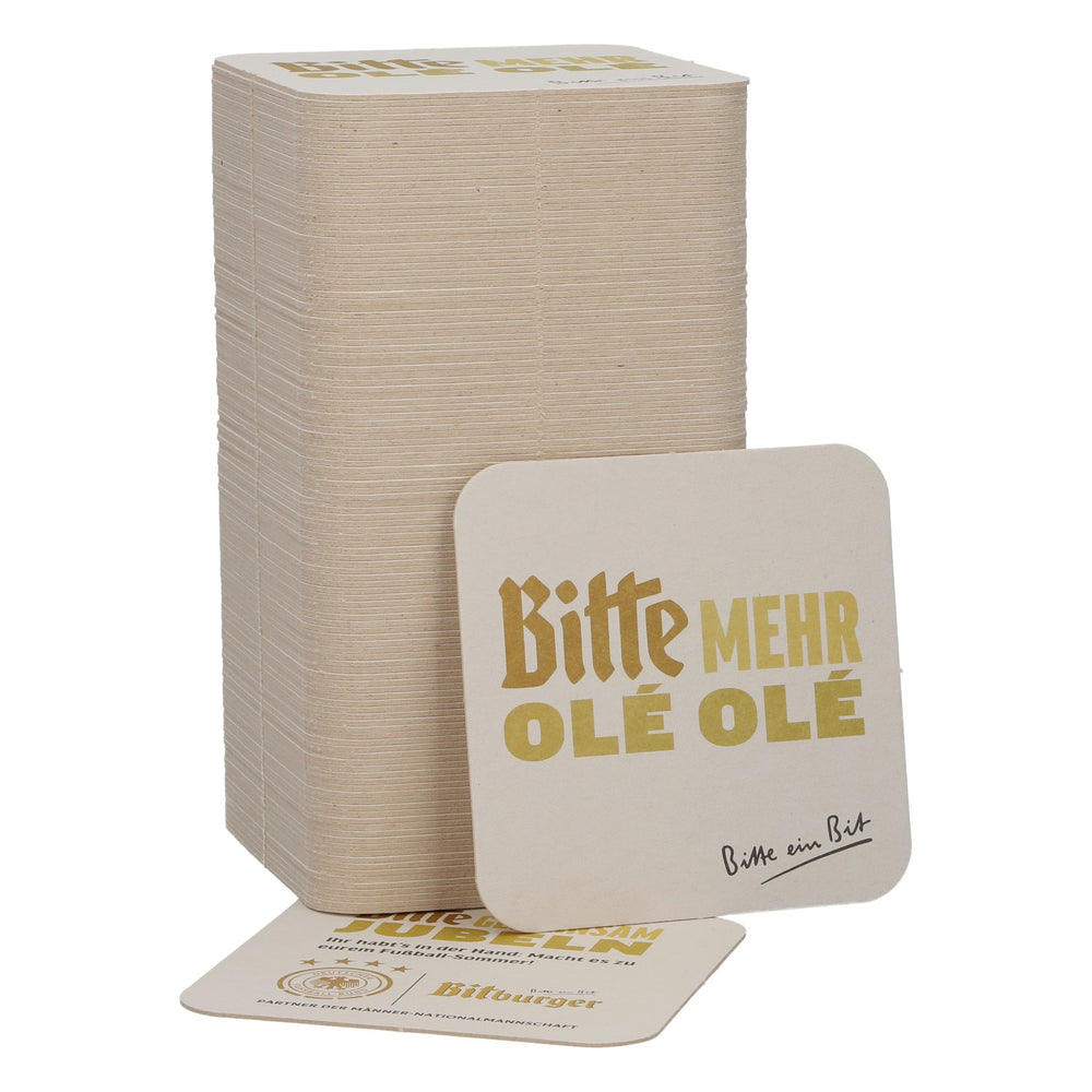125 sottobicchieri Bitburger 9x9 cm "Mehr Ole Ole" Federazione calcistica tedesca
