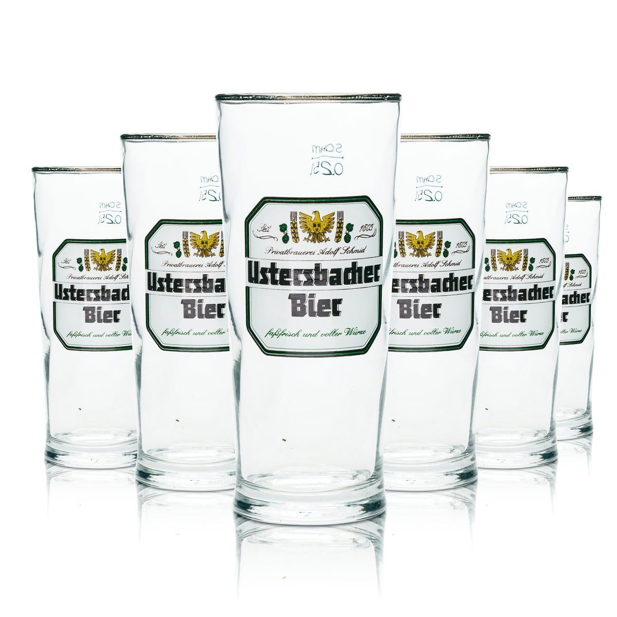 12 bicchieri da birra Adolf Schmid 0,25 l Ustersbacher Sahm Willi Bicchieri Birrificio – Vista 4