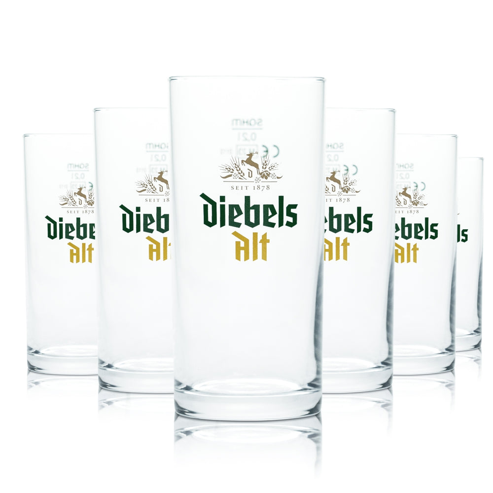 12x bicchieri Diebels 0,2 l birra Alt bicchieri da birra bicchiere a forma di palo birrifico gastronomia rovere