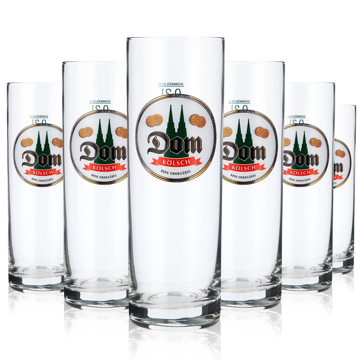 12 bicchieri da birra Dom da 0,2 l Bicchieri da birra Kölschglas Stange con logo bianco Sahm – Vista 5