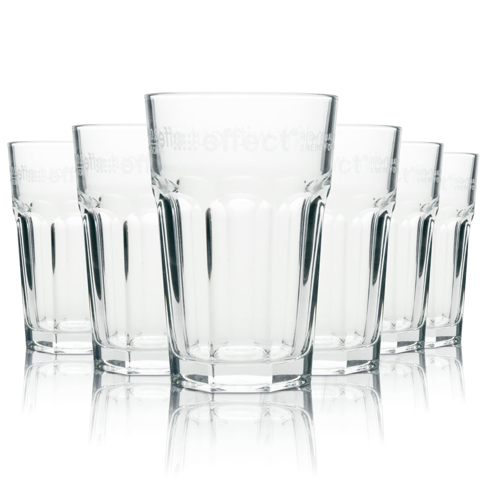 12 bicchieri Effect Energy in vetro da 0,33 l, tumbler, bicchieri da long drink impilabili, per uso gastronomico