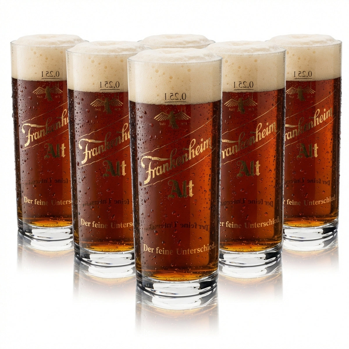 12 bicchieri da birra Frankenheim Alt da 0,25 l, bicchieri a forma di birra Koelner Stange, birra Kölsch