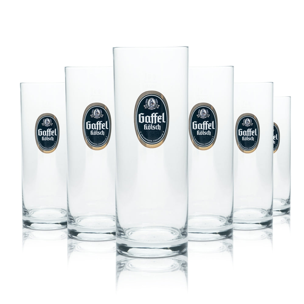 12 bicchieri da birra Gaffel Kölsch 0,4 l bicchieri da birra a forma di bastone Colonia pub gastro bar Alt