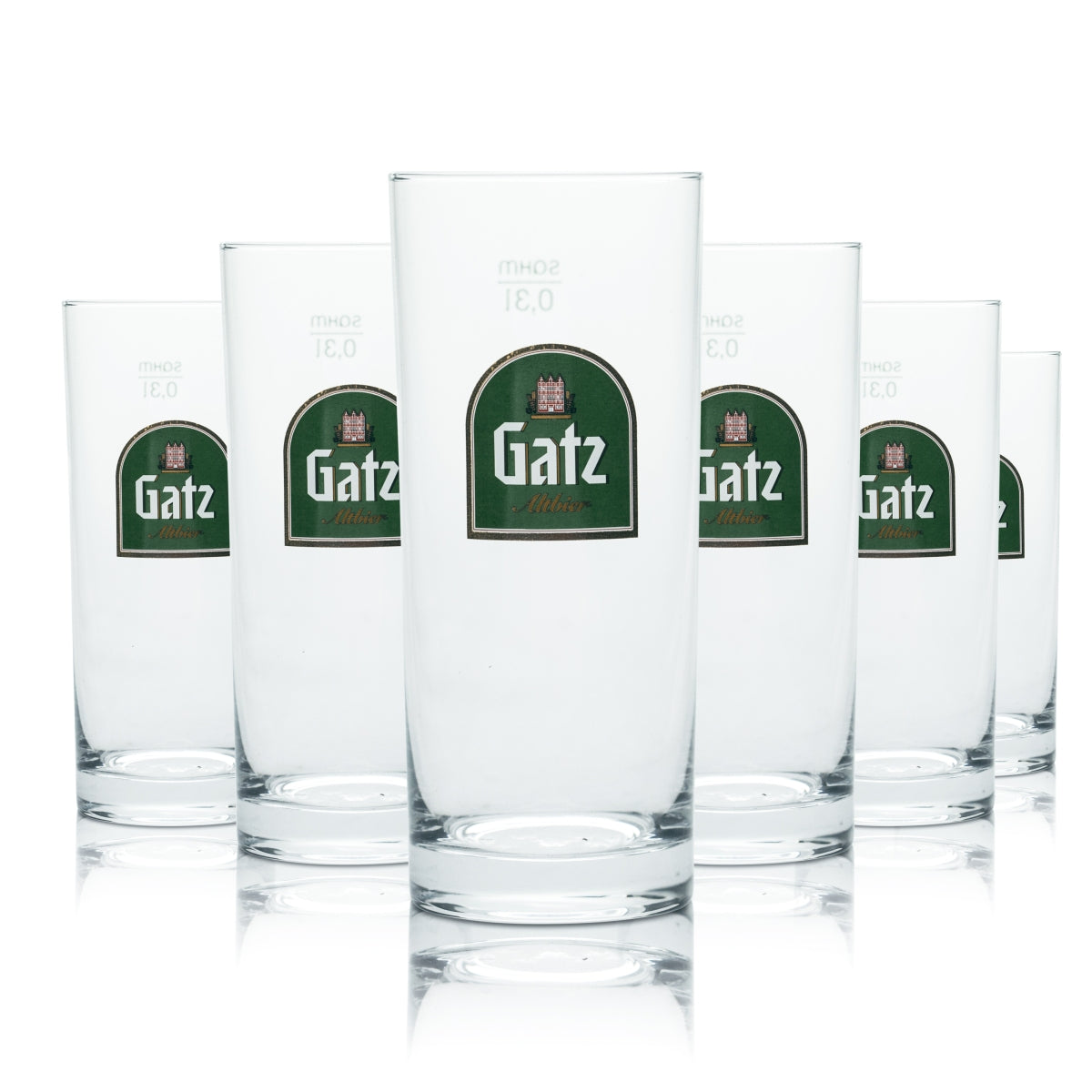 12 bicchieri da birra Gatz in vetro da 0,3 l, forma classica, calibrati, per birra chiara, birra scura, birra forte, birra bianca, birra fruttata, birra aromatizzata, birra analcolica