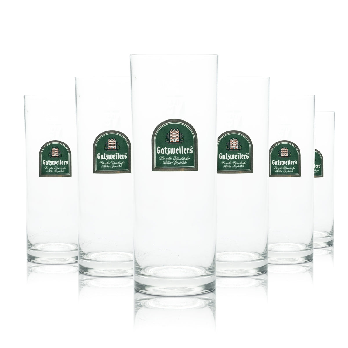 12 bicchieri Gatzweiler da 0,4 l per birra scura, con bastoncino e chiave, birrificio Gastro