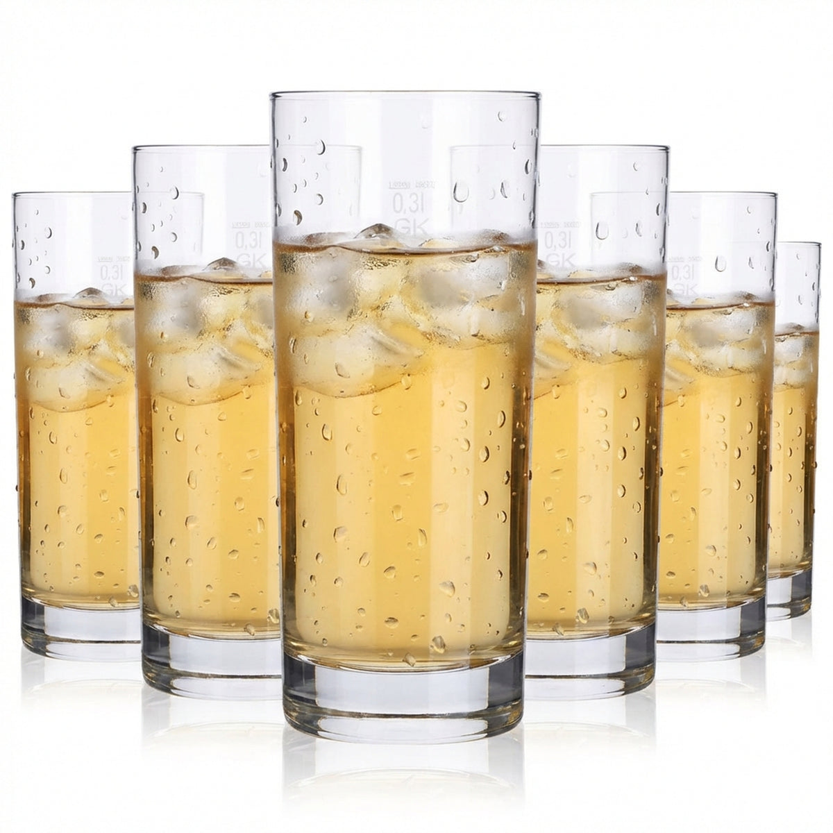 12 bicchieri a forma di bottiglia da 0,3 l, serie Glaser Willi Becher Blanco