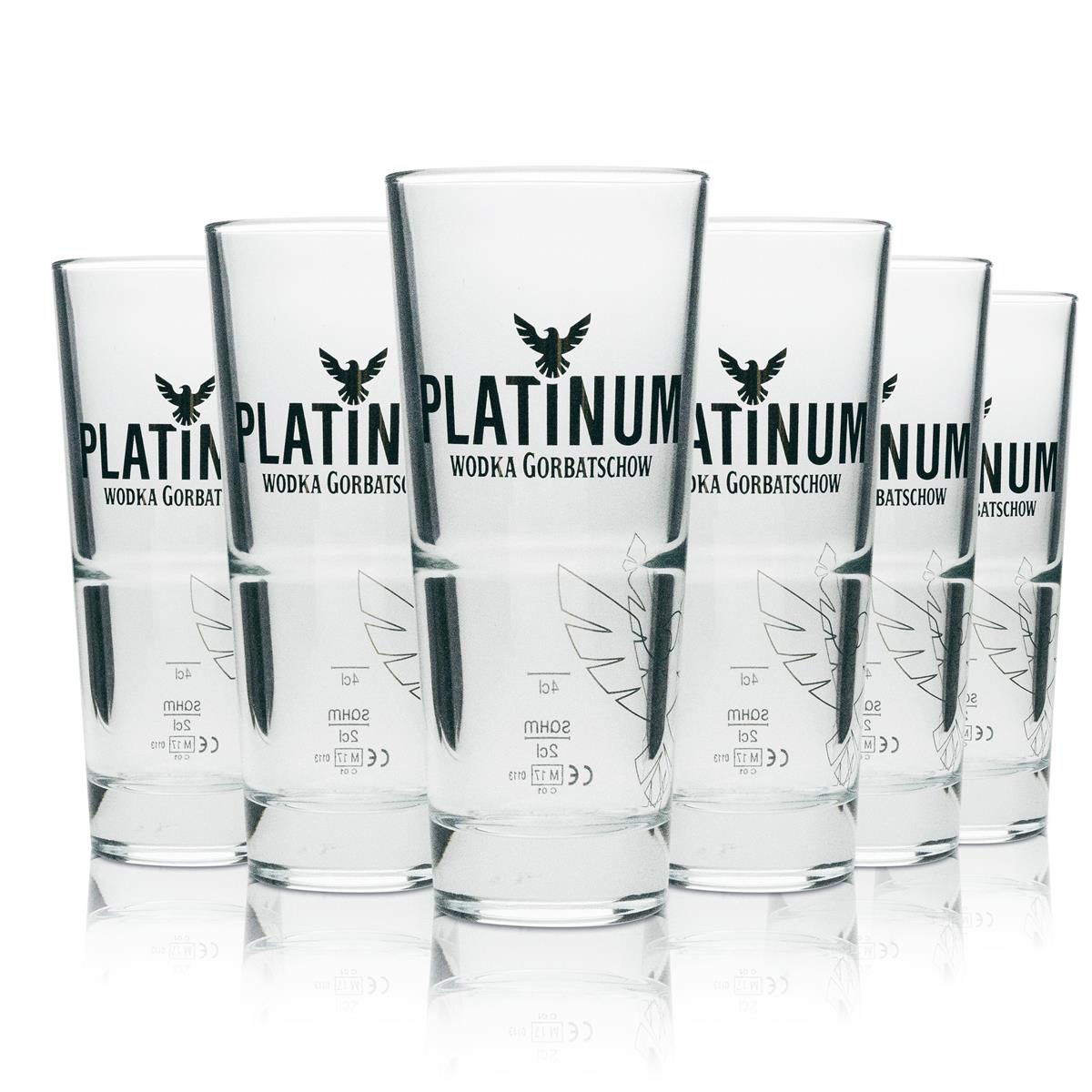 12 bicchieri da long drink Gorbatschow Vodka Platinum 290 ml