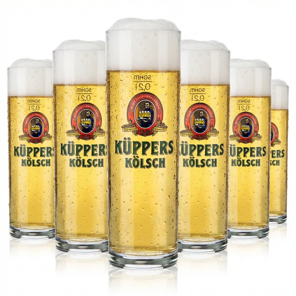 12 bicchieri da birra Küppers Kölsch da 0,2 l Bicchieri Kölschglas/Stange Sahm