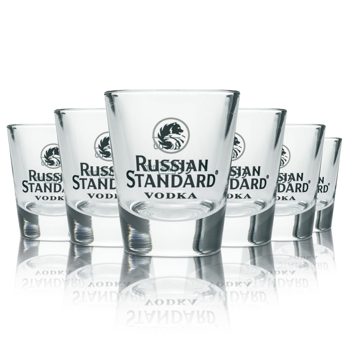 12 bicchierini da shot Russian Standard Vodka 2 cl con logo