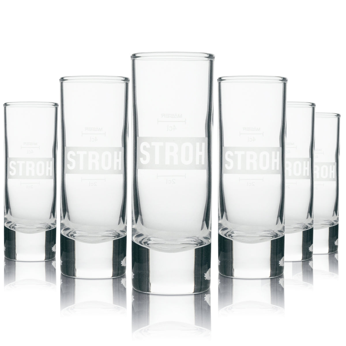 12 bicchieri da shot in vetro con rum alla paglia 4 cl
