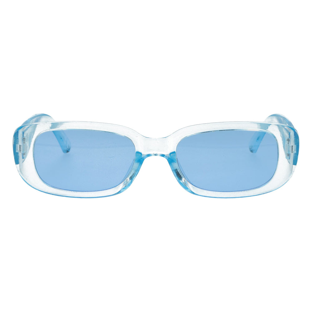 Occhiali da sole 1664 Blanc, occhiali da festa con lenti blu trasparenti, protezione categoria 1