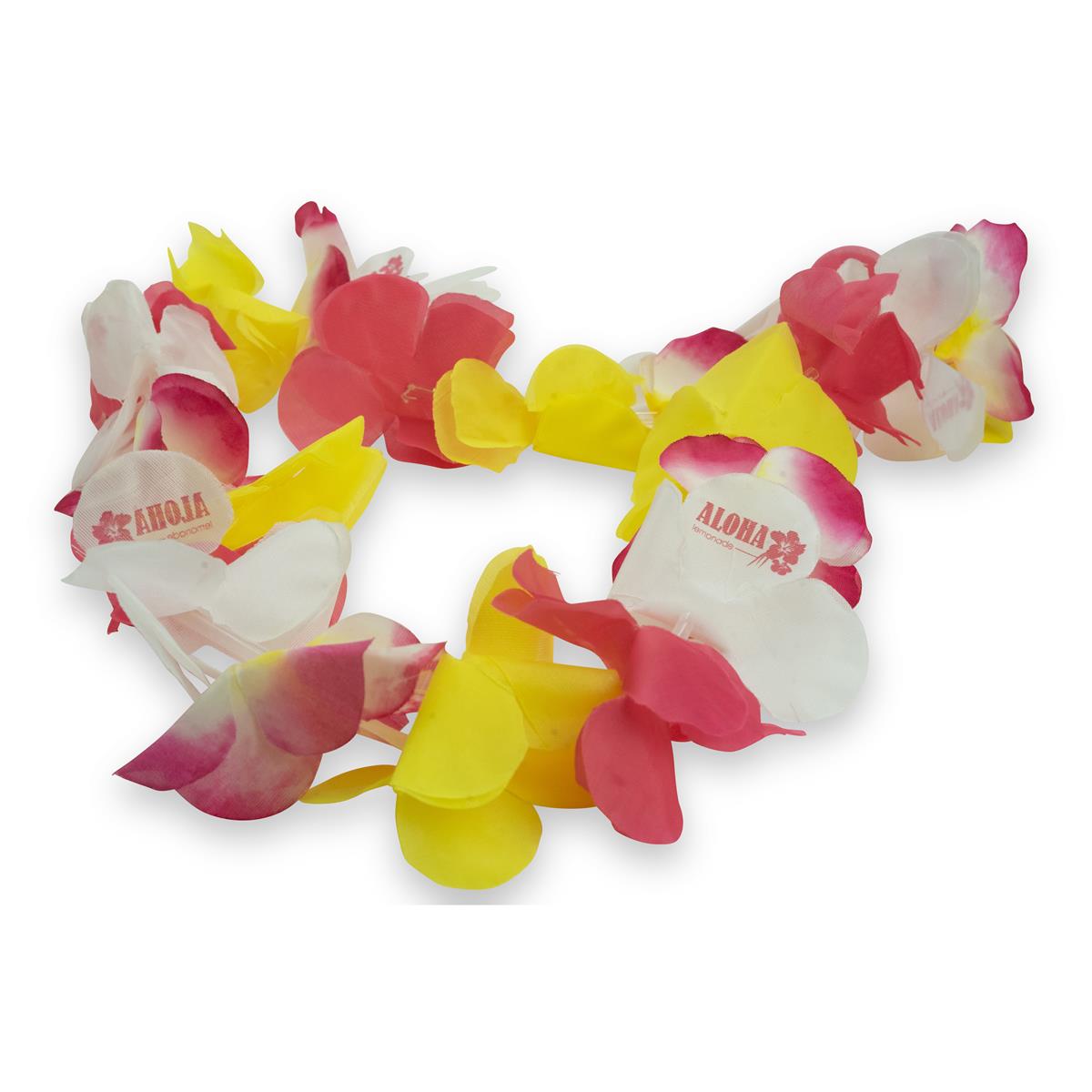 1x Aloha  Ghirlanda di fiori Hawaii giallo rosa – Vista 3