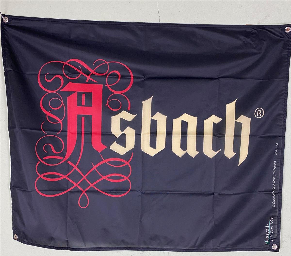1x Bandiera Asbach Uralt nera 95 x 80