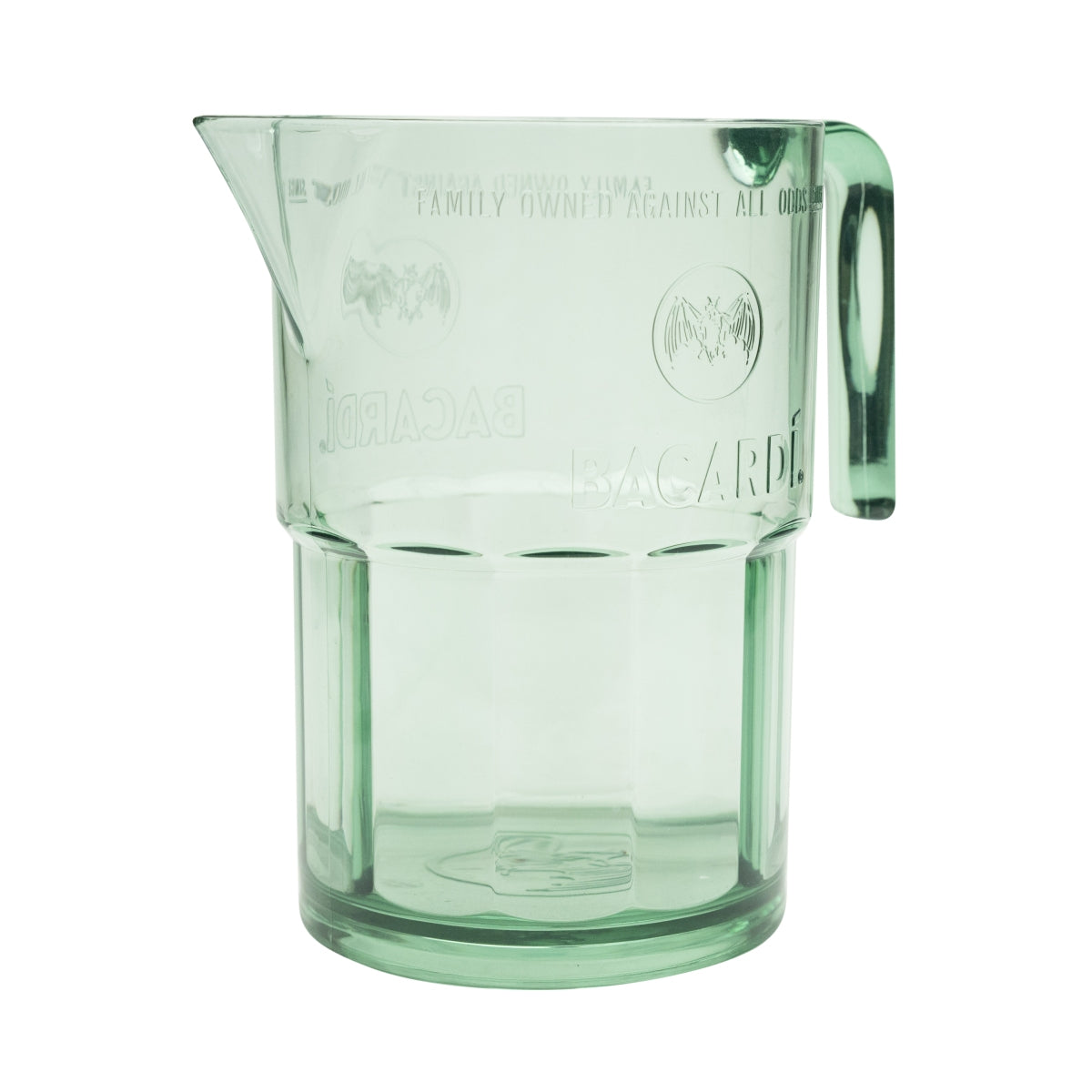 1x caraffa in plastica per rum Bacardi con manico