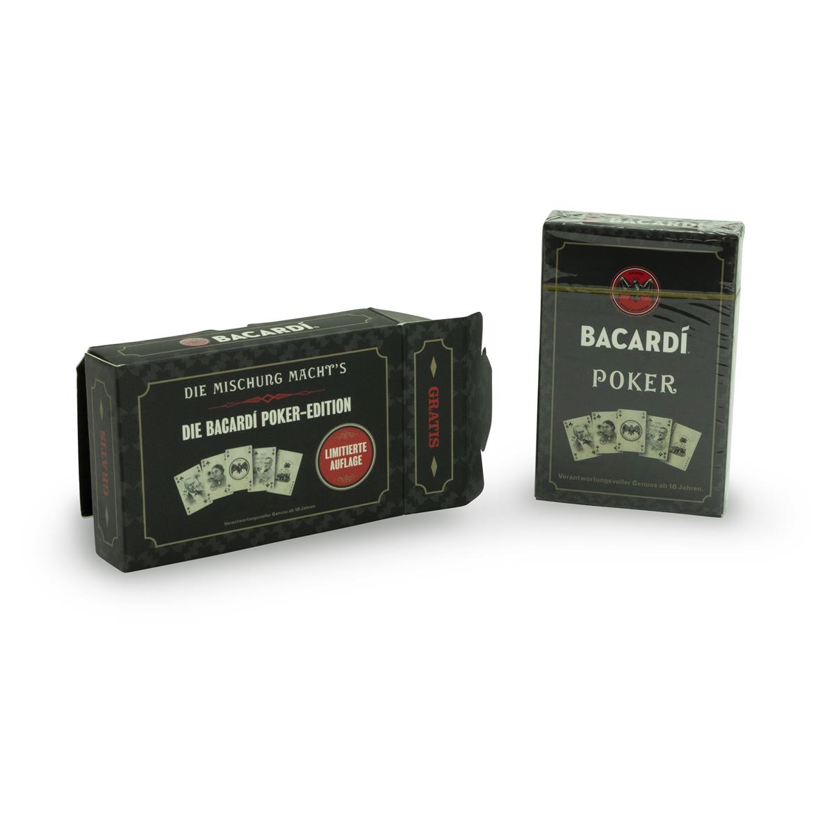 1x Bacardi Rum Gioco di carte Edizione limitata Poker