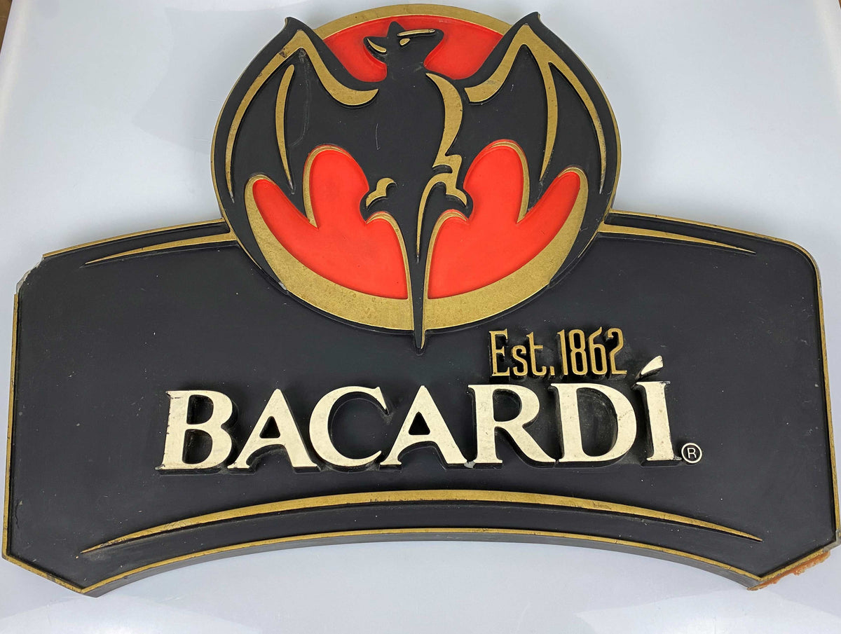 1x cartello pubblicitario Bacardi Rum con logo