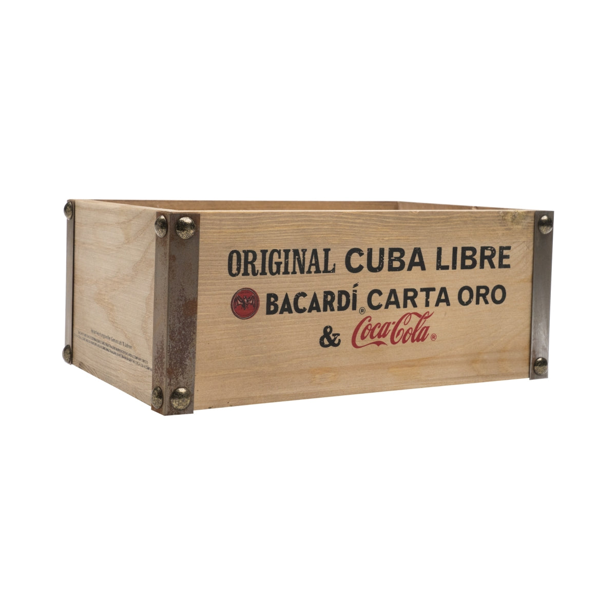 1x Bacardi Whiskey Glorifier in legno con angoli in metallo Coca Cola – Vista 2