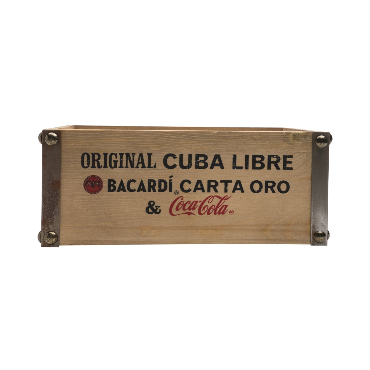 1x Bacardi Whiskey Glorifier in legno con angoli in metallo Coca Cola – Vista 3