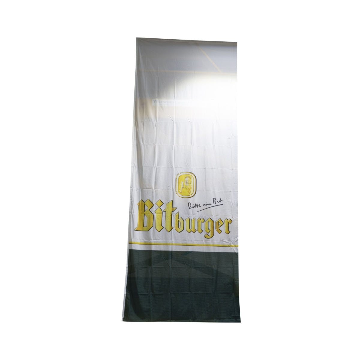 1x Bandiera Bitburger Birra Logo Bianco Verde