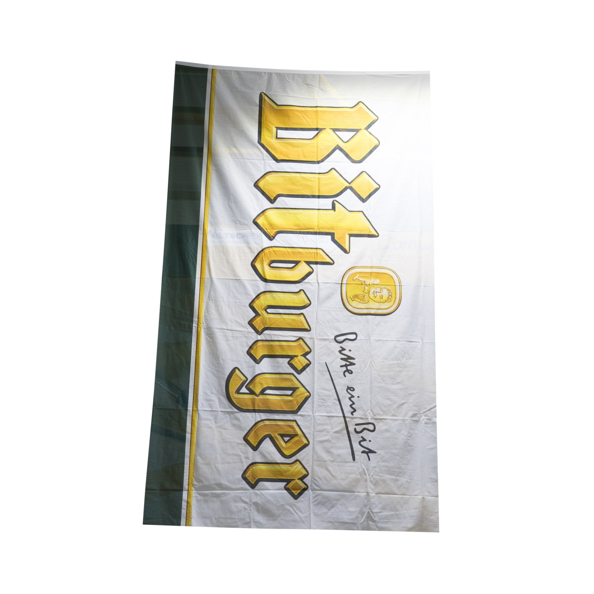 1x Bandiera Bitburger Birra Logo Bianco Verde