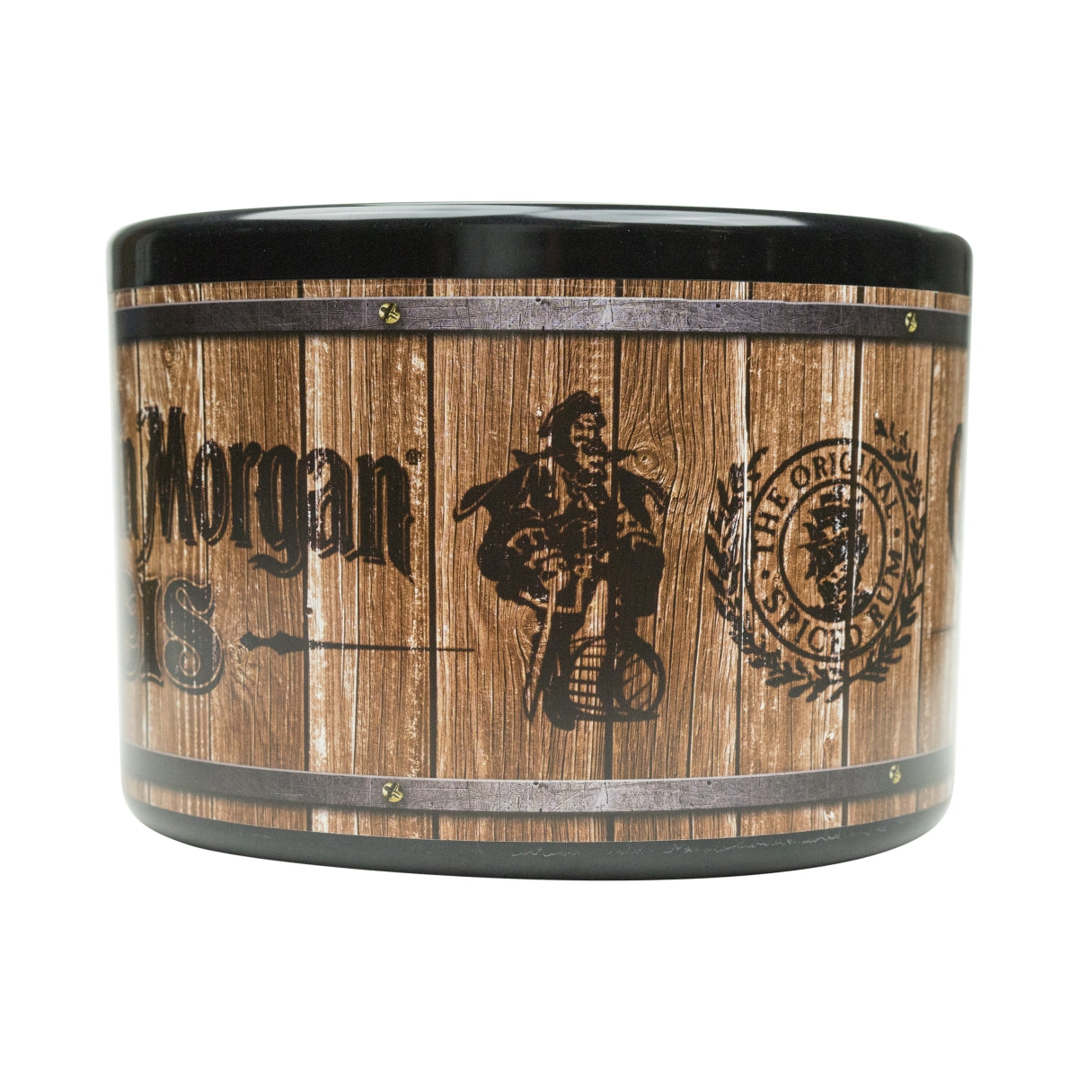 1x Captain Morgan Rum Cooler ghiacciaia nera/effetto botte di legno – Vista 2