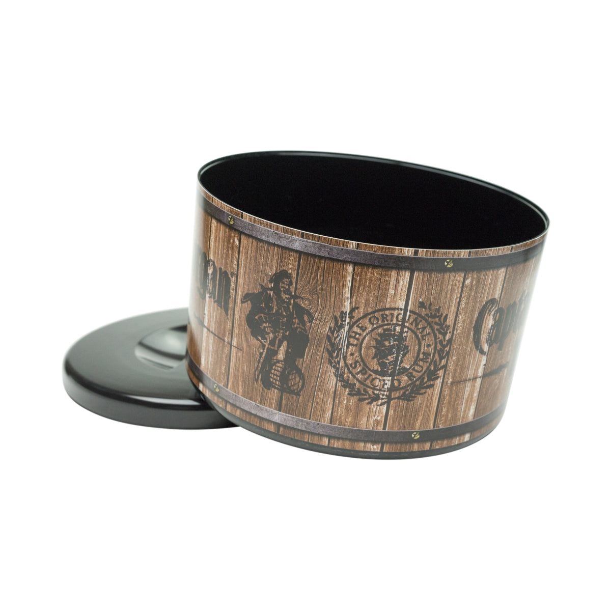 1x Captain Morgan Rum Cooler ghiacciaia nera/effetto botte di legno – Vista 4