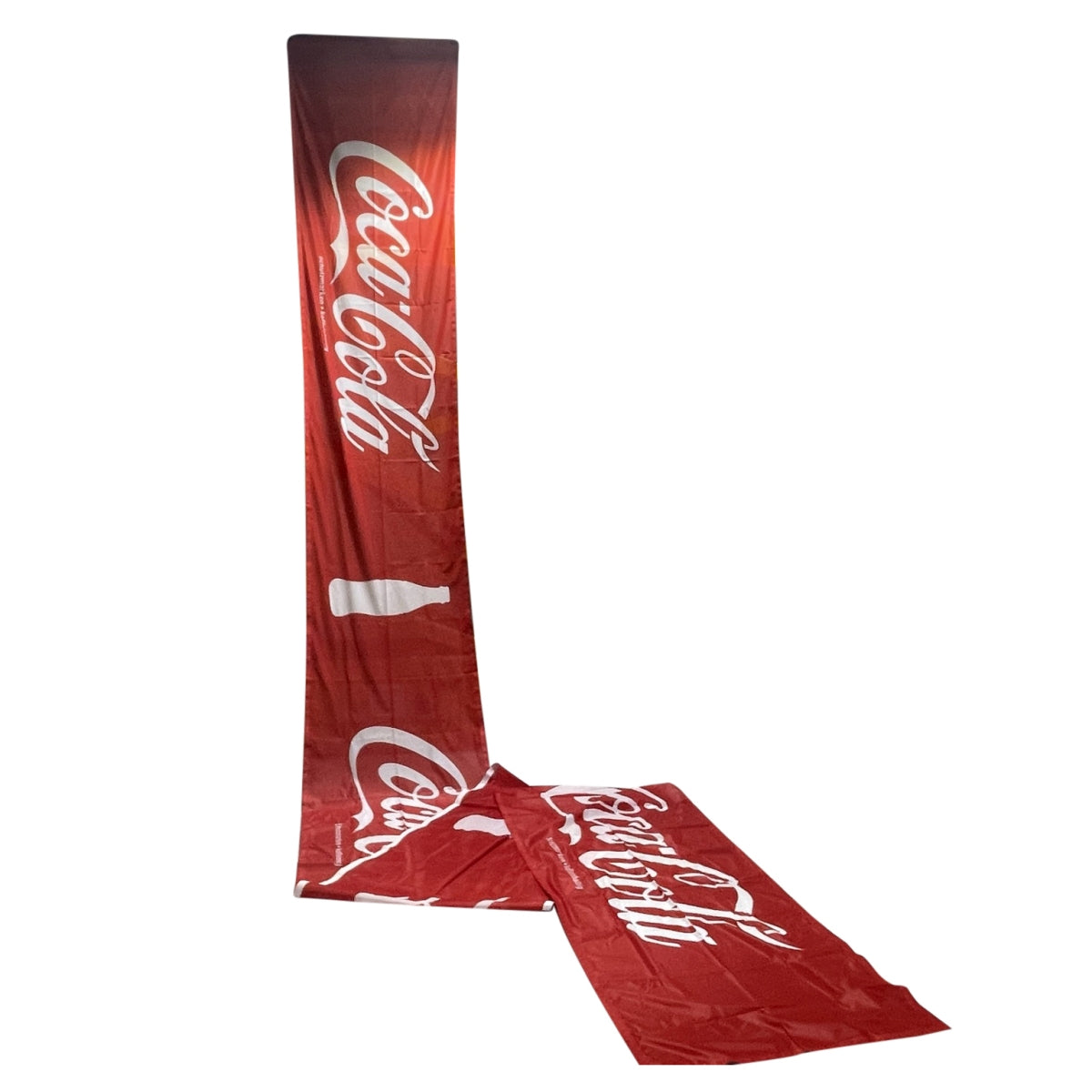 1x Coca Cola bevanda analcolica bandiera rossa logo lungo – Vista 3