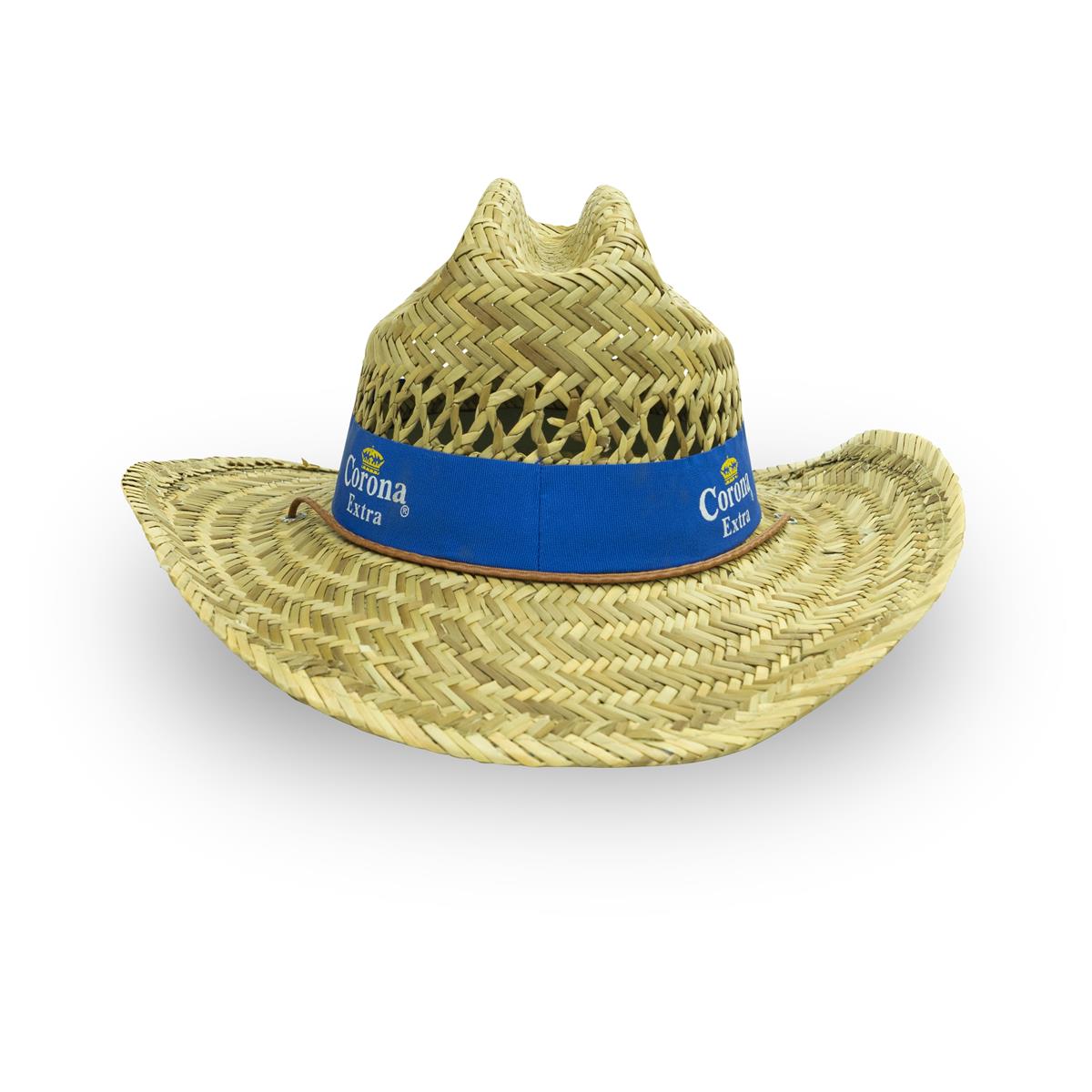 1x Cappello di paglia Corona Birra nastro blu naturale – Vista 4