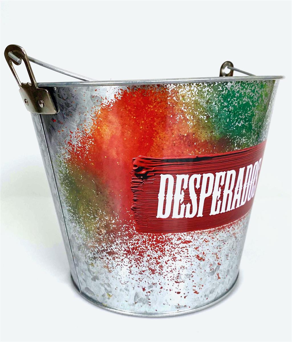 1x raffredda birra Desperados in metallo con nuovo logo colorato/argento – Vista 5