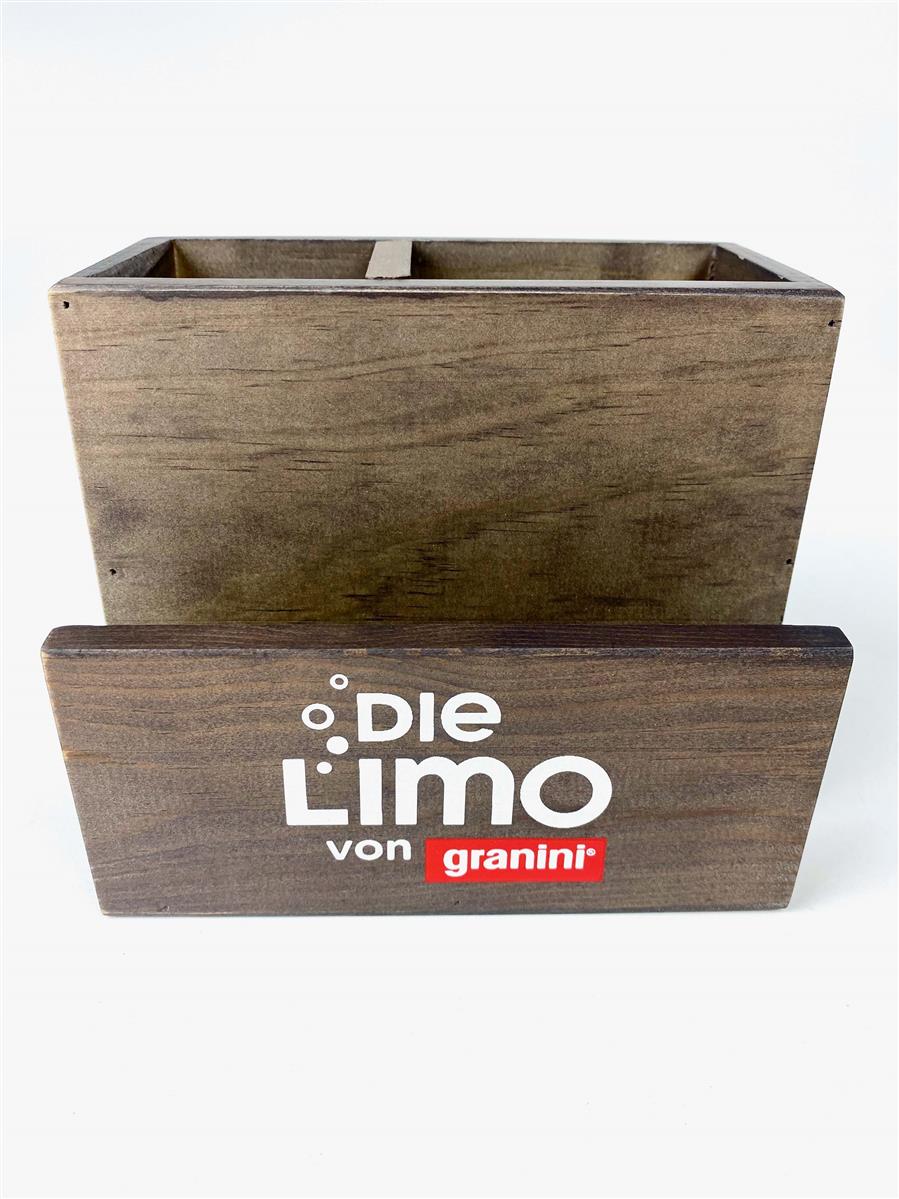 1x Portatovaglioli in legno per bibite analcoliche Limo