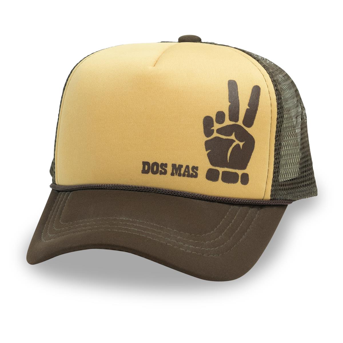 1x cappellino con visiera Dos Mas Likör con griglia marrone