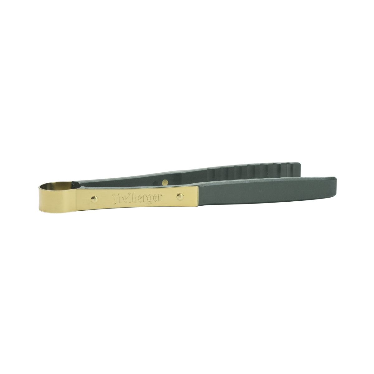 1x Pinza per barbecue Freiberger Bier con manico nero/dorato