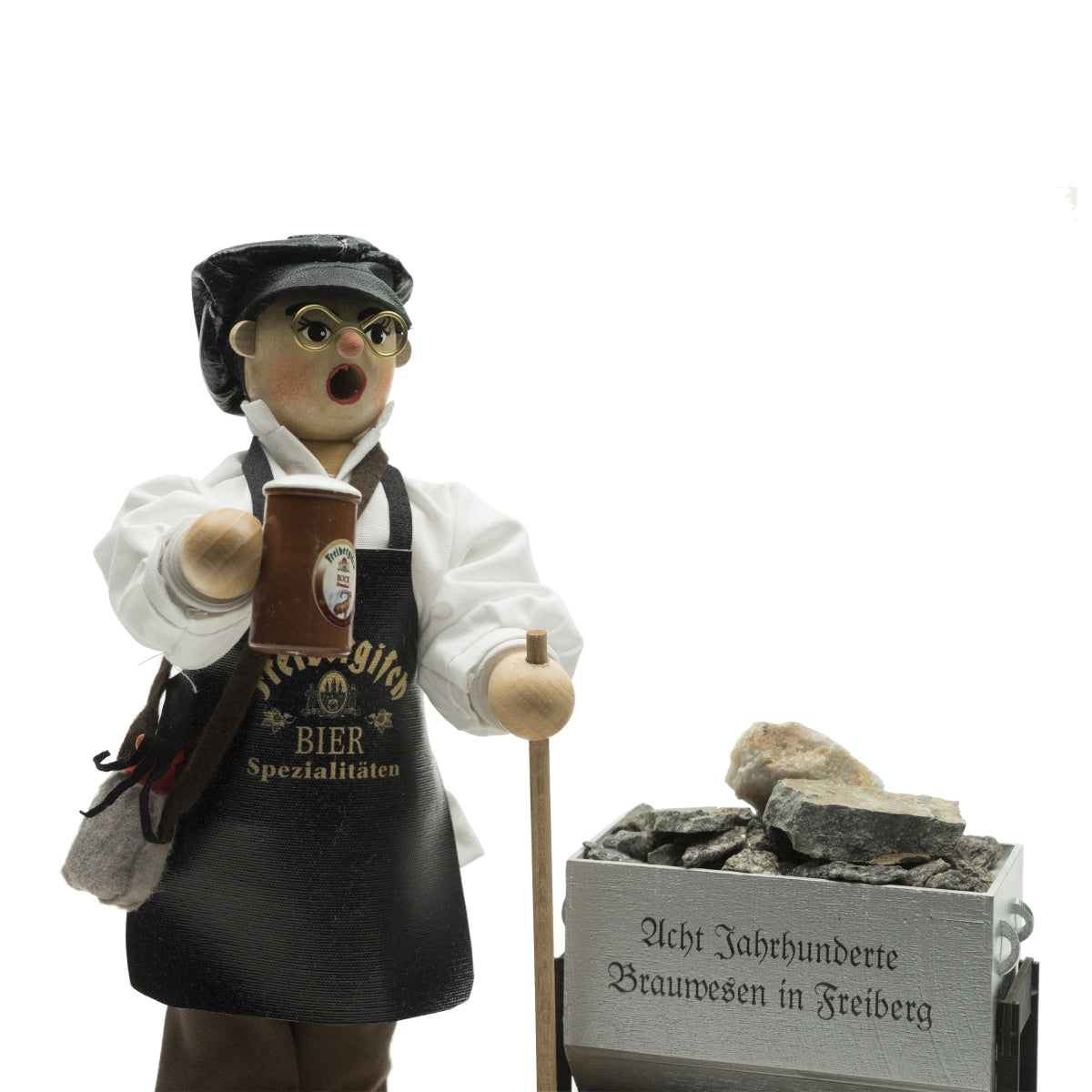 1x statuetta in legno con birra Freiberger, mastro birraio Michael 191 – Vista 3