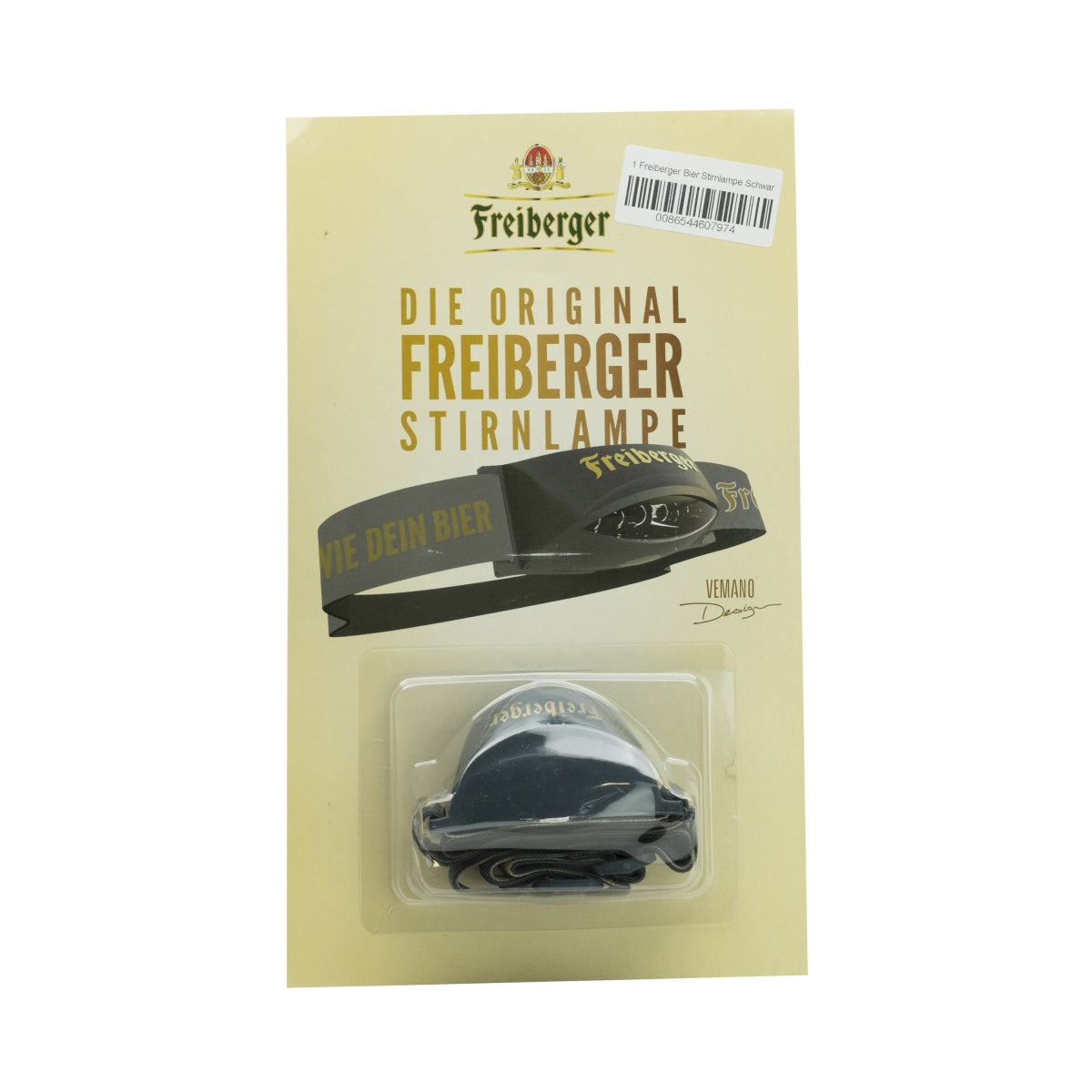 1x Lampada frontale Freiberger Bier nera Vemano