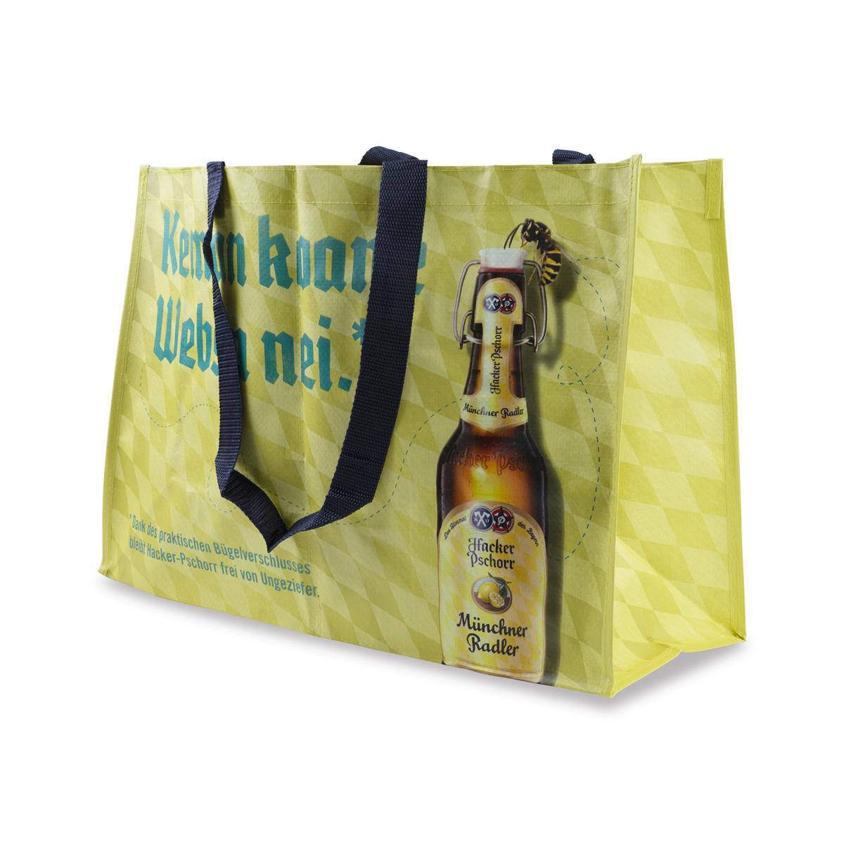 1x Borsa per la spesa Hacker Pschorr Bier gialla – Vista 3
