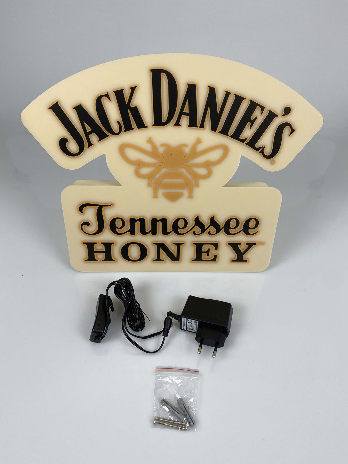 1x Jack Daniels Whiskey Insegna luminosa Honey Shield gialla – Vista 6
