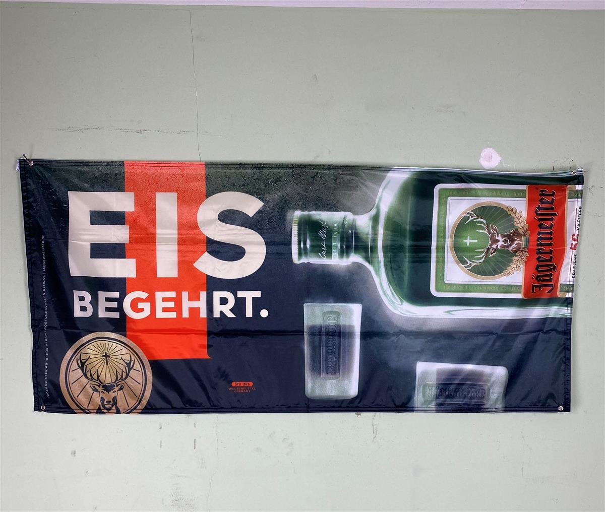 1x Bandiera Jägermeister Liquore Eisbegehrt 180 x 80